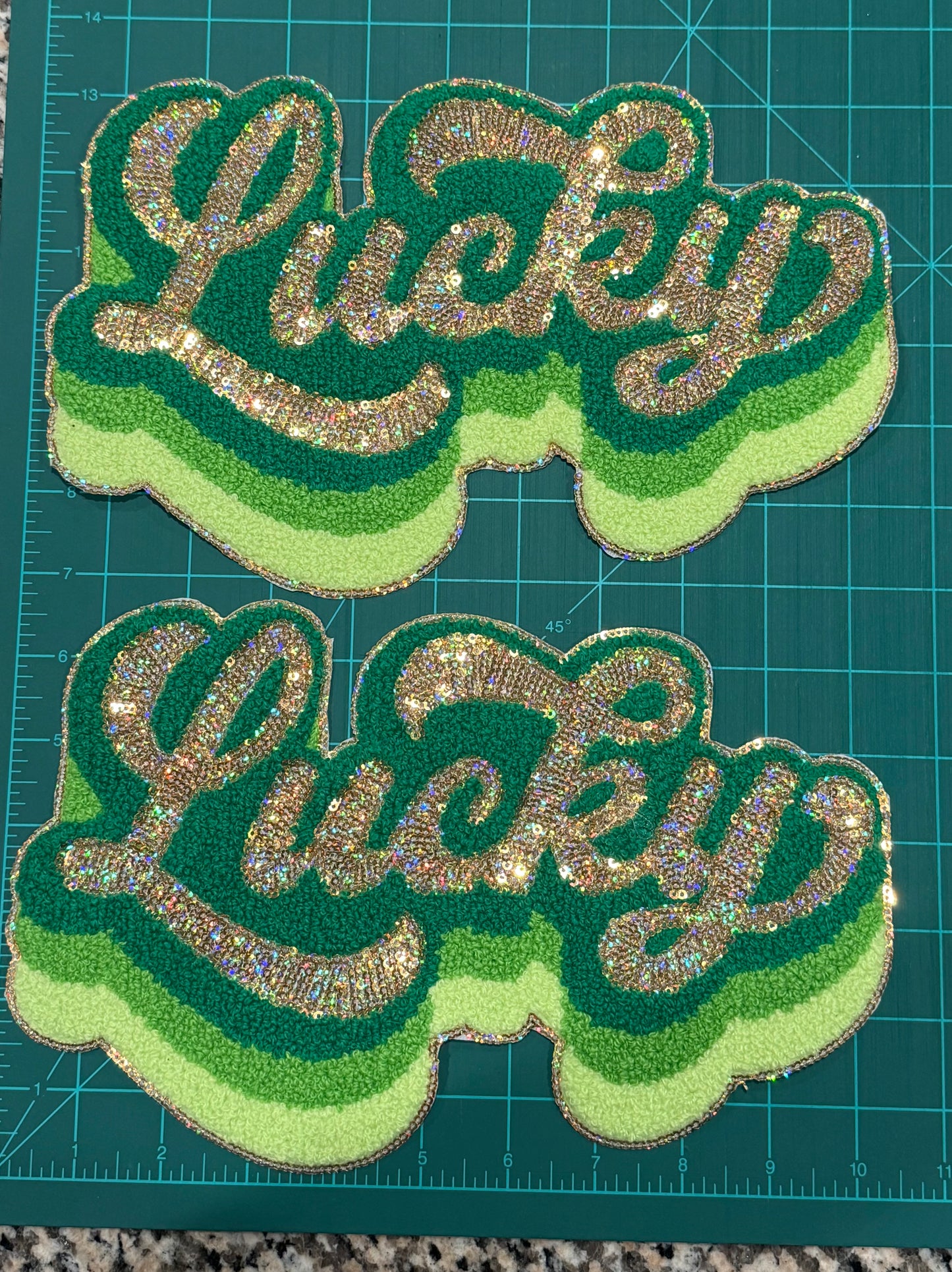 Chenille/Sequin iron on patches