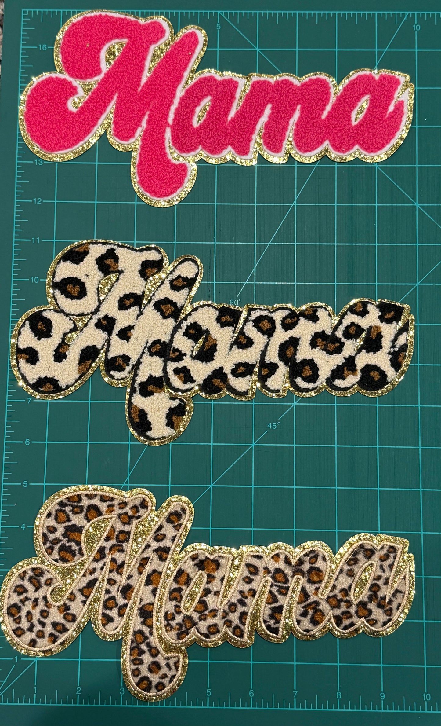 Chenille/Sequin iron on patches
