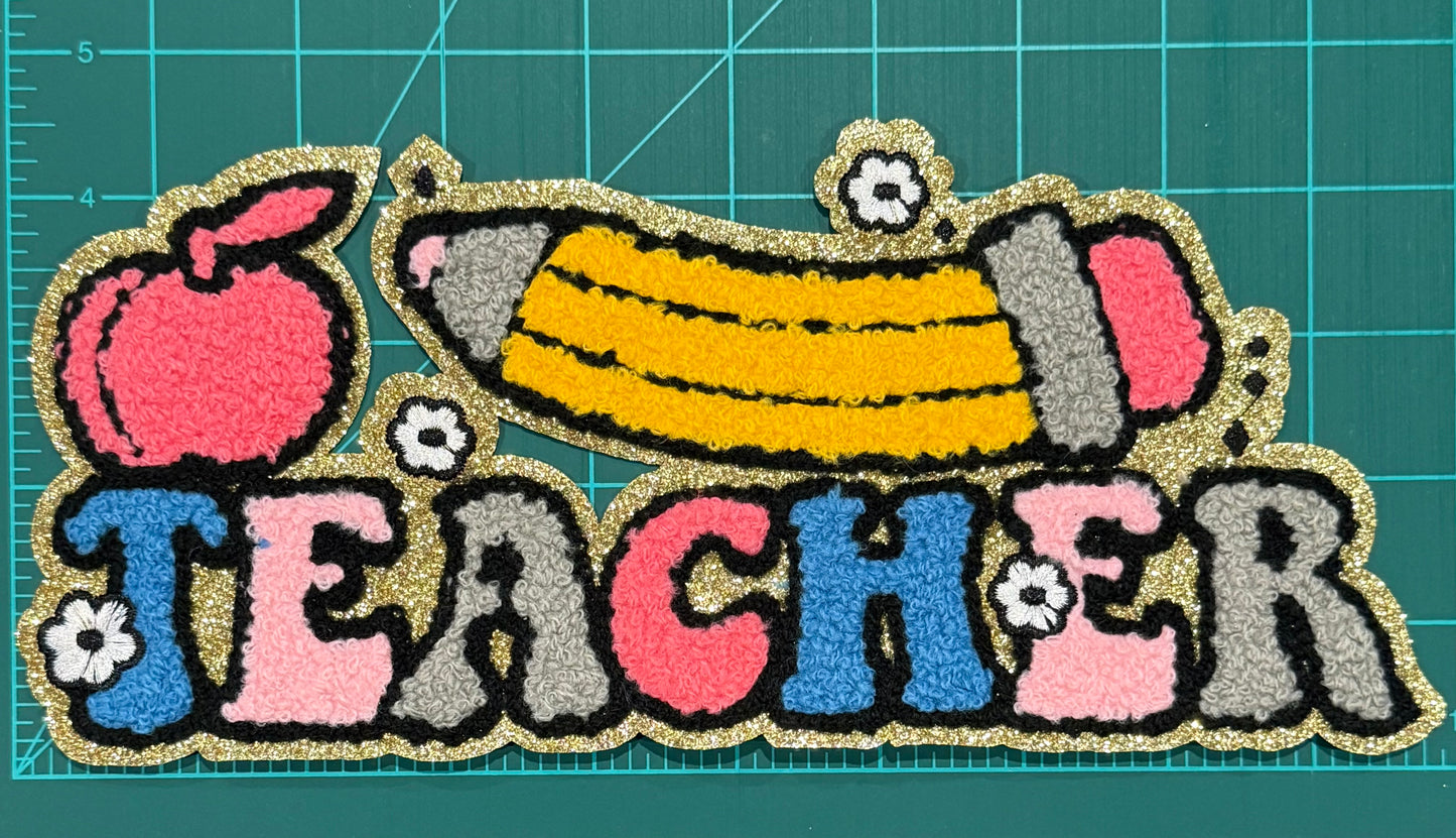 Chenille/Sequin iron on patches