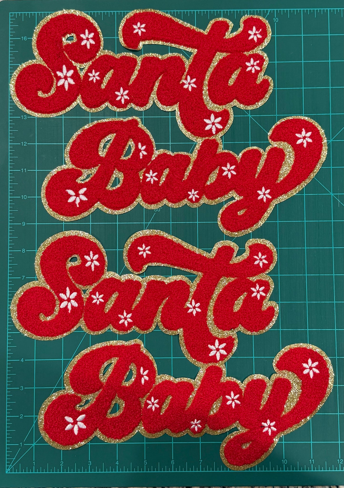 Chenille/Sequin iron on patches