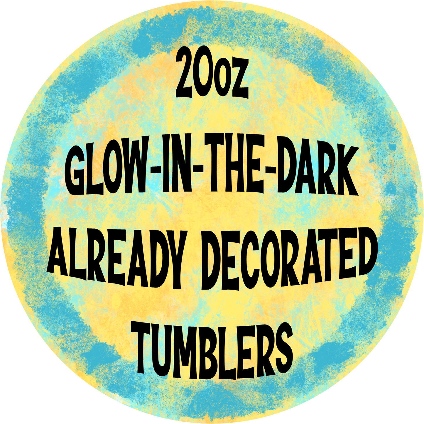 20oz decorated glow-in-the-dark stainless-steel tumbler