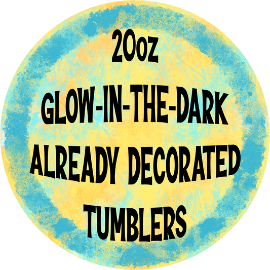 20oz decorated glow-in-the-dark stainless-steel tumbler