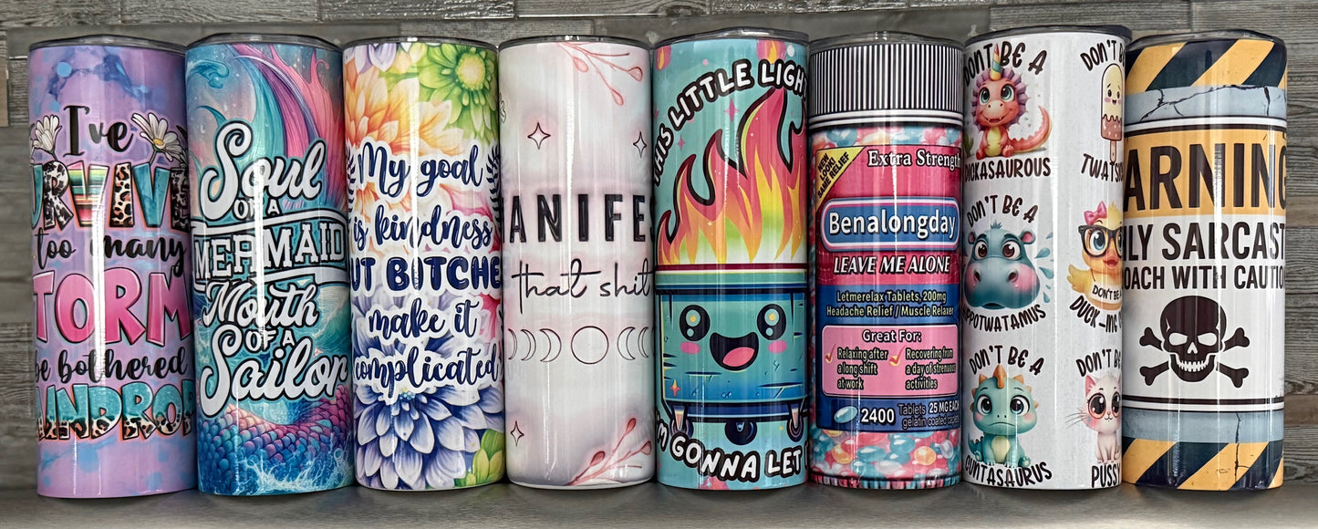 20oz decorated stainless steel tumbler