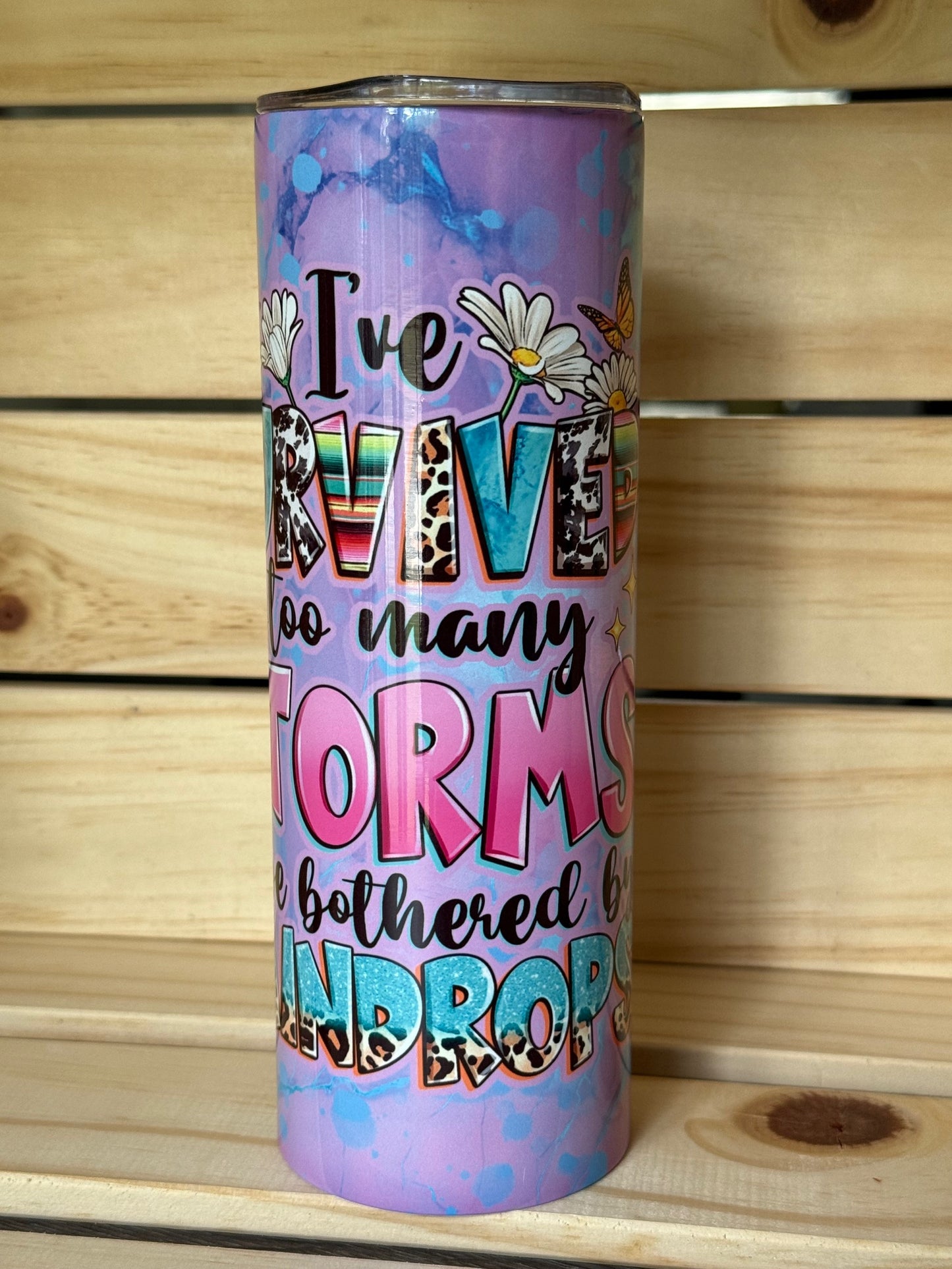 20oz decorated stainless steel tumbler