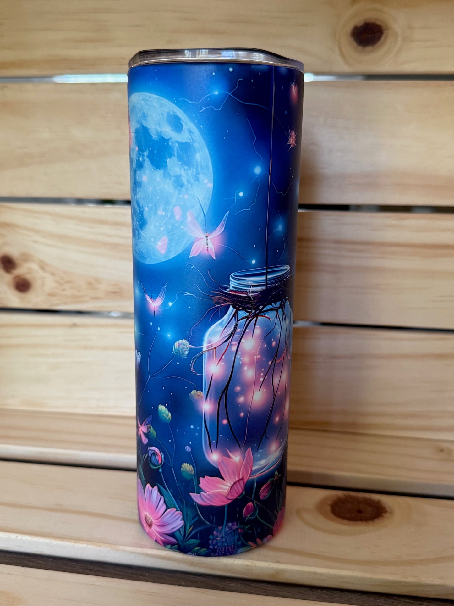 20oz decorated glow-in-the-dark stainless-steel tumbler
