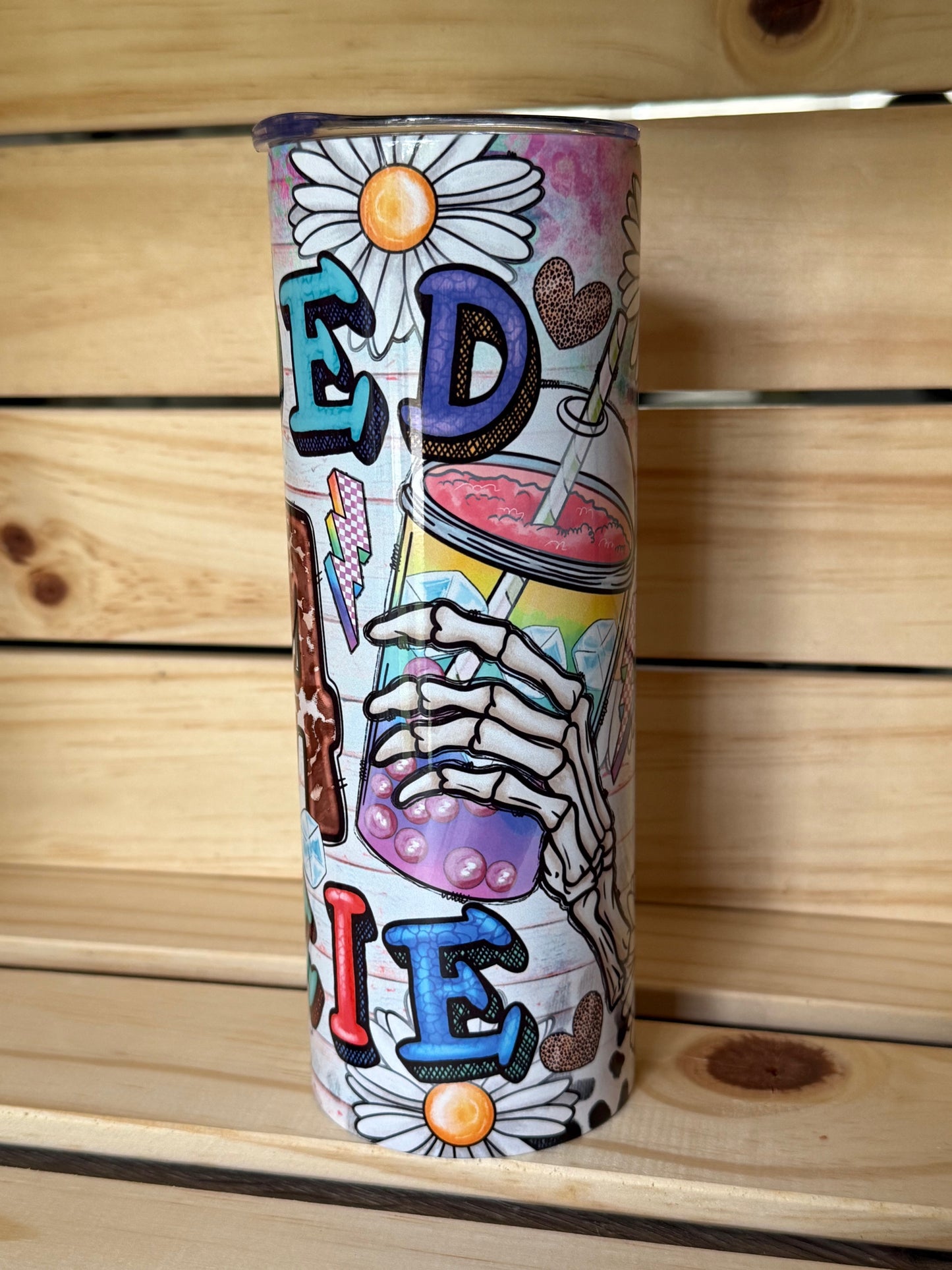 20oz decorated stainless steel tumbler