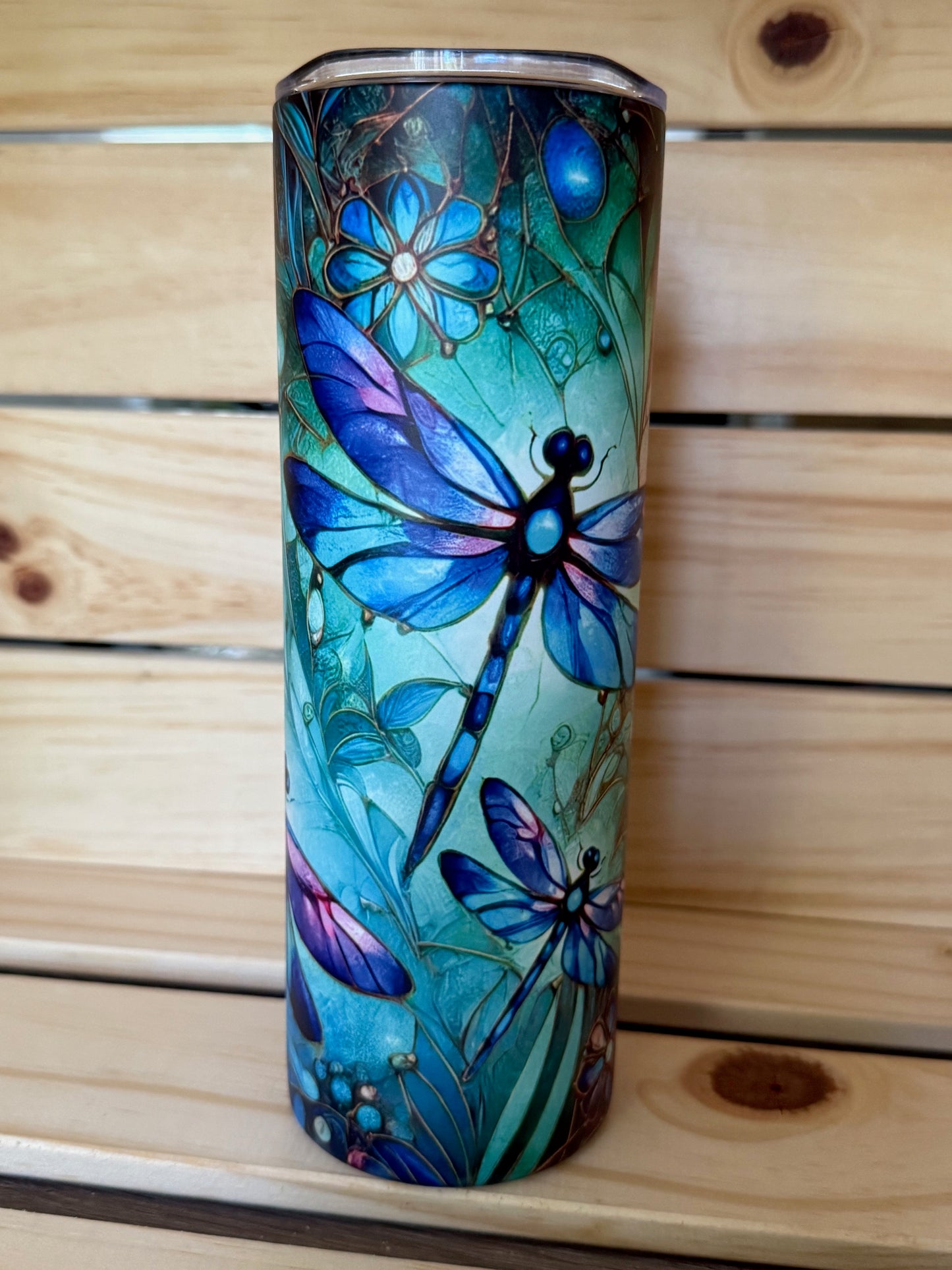 20oz decorated glow-in-the-dark stainless-steel tumbler