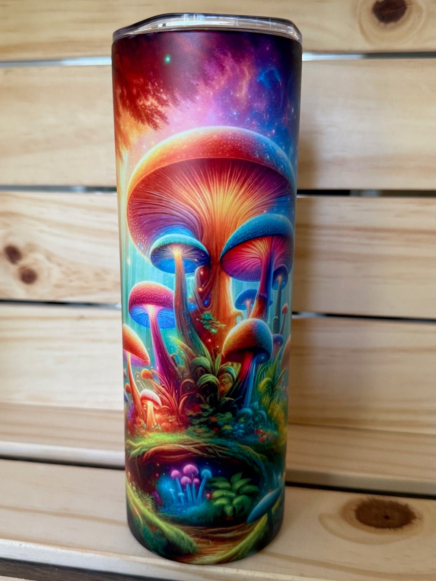 20oz decorated glow-in-the-dark stainless-steel tumbler