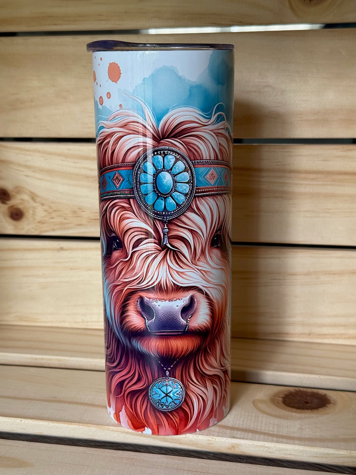 20oz decorated stainless steel tumbler