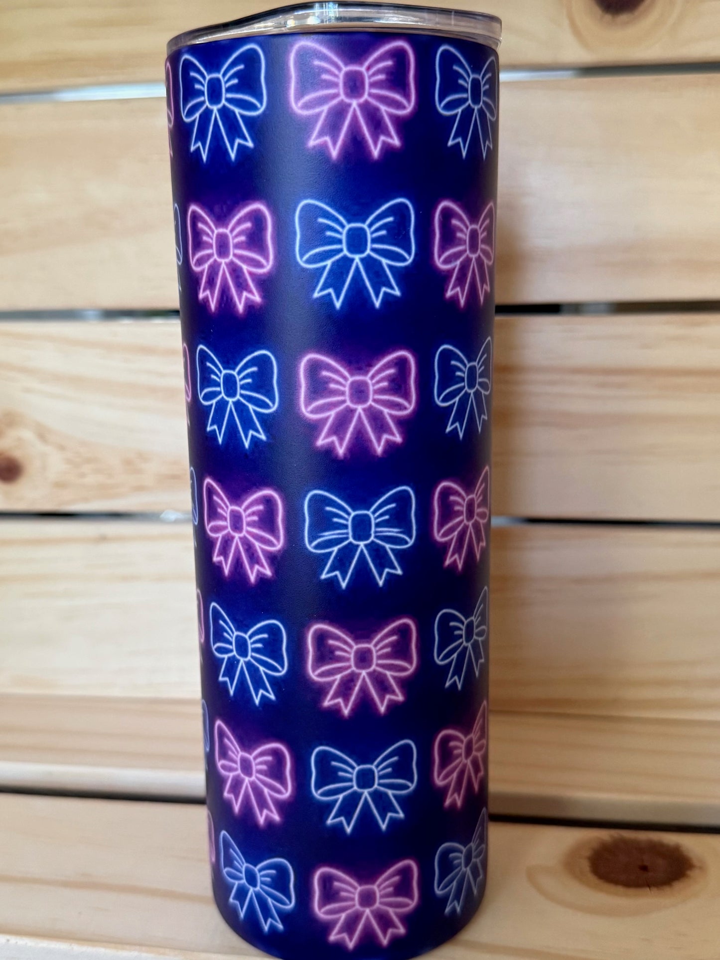 20oz decorated glow-in-the-dark stainless-steel tumbler